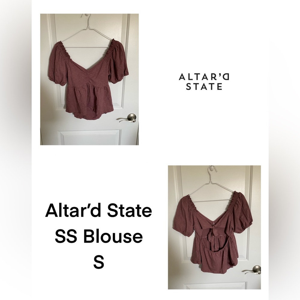 ALTAR’D STATE, SS BLOUSE, TIE OPEN BACK